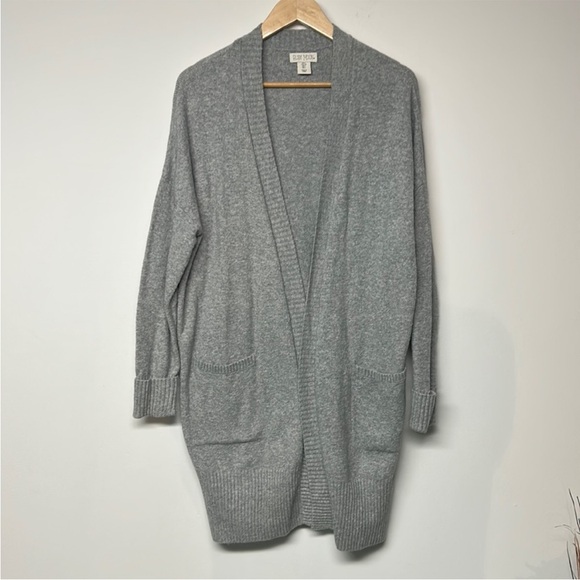 Ruby Moon Long Grey Open Cardigan - Picture 2 of 10